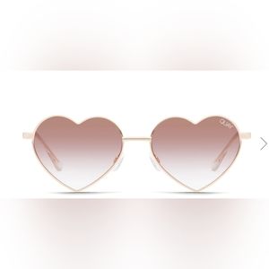 Quay, Rose Gold, Copper, Sweetheart Heart-Shaped Glasses NWT